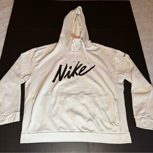 Nike Light Gray Pullover Hoodie with Classic Logo women’s Medium